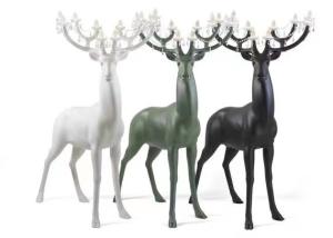 China SPOTTED DEER CRYSTAL HOME DECOR FLOOR LAMP FOR LIVING ROOM FLOOR STANDING LAMP factory
