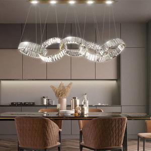 China Ceiling Crystal Nimbus Ring Chandelier 99W LED High Bearing Capacity factory