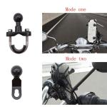 GPS 12V 2.4A Dirt Bike Handlebar Phone Mount 360D Rotation
