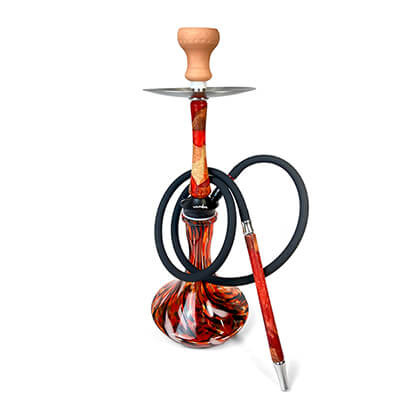 Glass Single Hose Hookah Flat Bottom Handmade Smoking Hookah