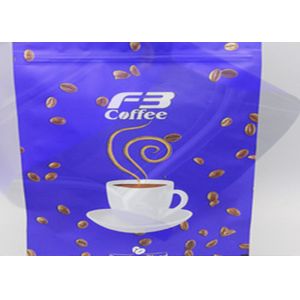 Coffee Packing Resealable Zipper Lock bags Stand Up Flat Bottom Custom Printed