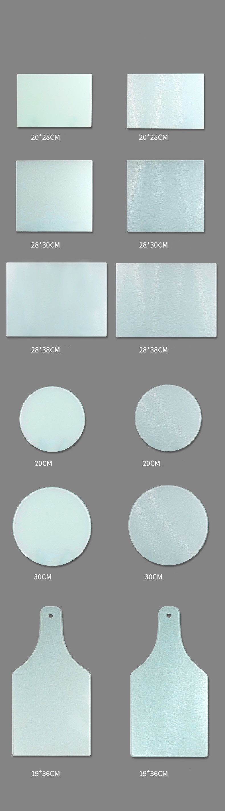 Various Shape Sublimation Glass Chopping Board Heat Resistance