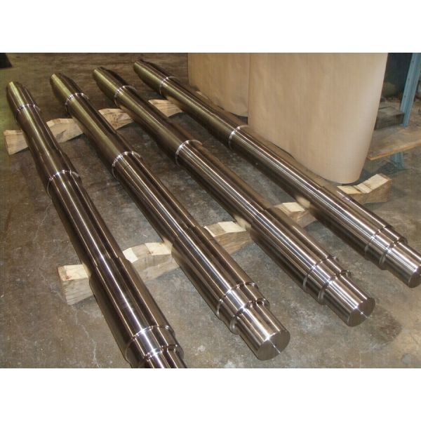 China Carbon Steel Plating Spur Gear Shaft , Threaded Large Shaft factory