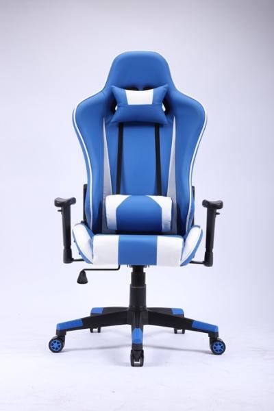 Blue Ergonomic Gaming Swivel Chairs 0.169CBM Revolving Chair Back Support