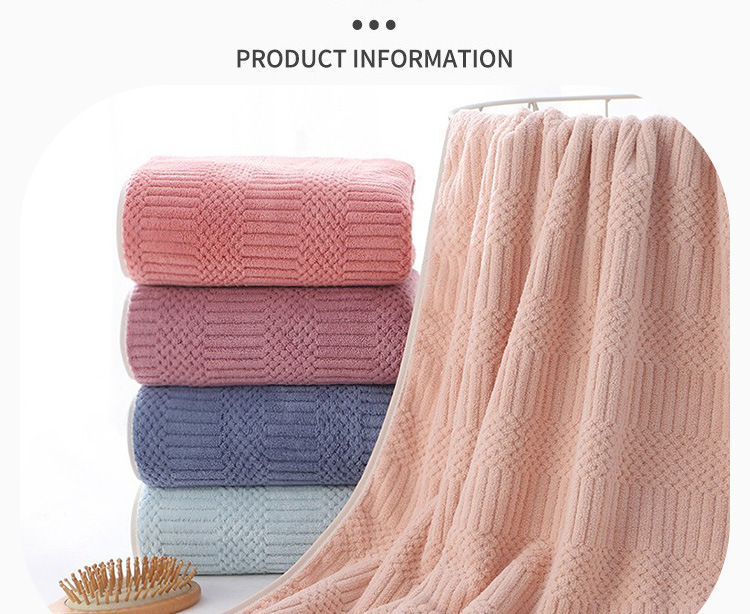 Sustainable Microfiber Bath Towel for Household 70*140cm Quick Dry Beach Towel Solid Color