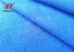 Brushed Clinquant Flannelette Blue Velvet Fabric 100% Polyester For Uniform