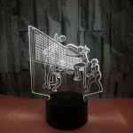 3D creative small table lamp Play volleyball 3D stereo lamp LED decoration