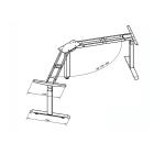 Height Adjustable L-Shaped Electric Wooden Table Legs for Student School