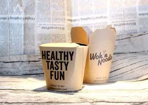 China Noodles Cantai Kraft Paper Takeaway Food Containers Food Grade PE / PLA Lining factory