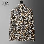 Stylish Men's Long Sleeve Shirt Casual Cotton Fabric with Letter Print in Large