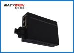 Black Color Fiber RJ45 Media Converter Compact Size With Auto Negotiation