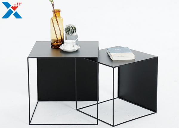 Creative American Square Acrylic Table / Acrylic Sofa Table With Iron Frame