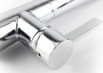 Pull Out Single Handle Kitchen Faucet UPC Spray Head Swan Neck 5.7L / Min Water