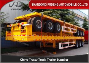 China 6 / 12 Wheelers Flatbed Container Trailer With ABS System BPW Brand Axle factory