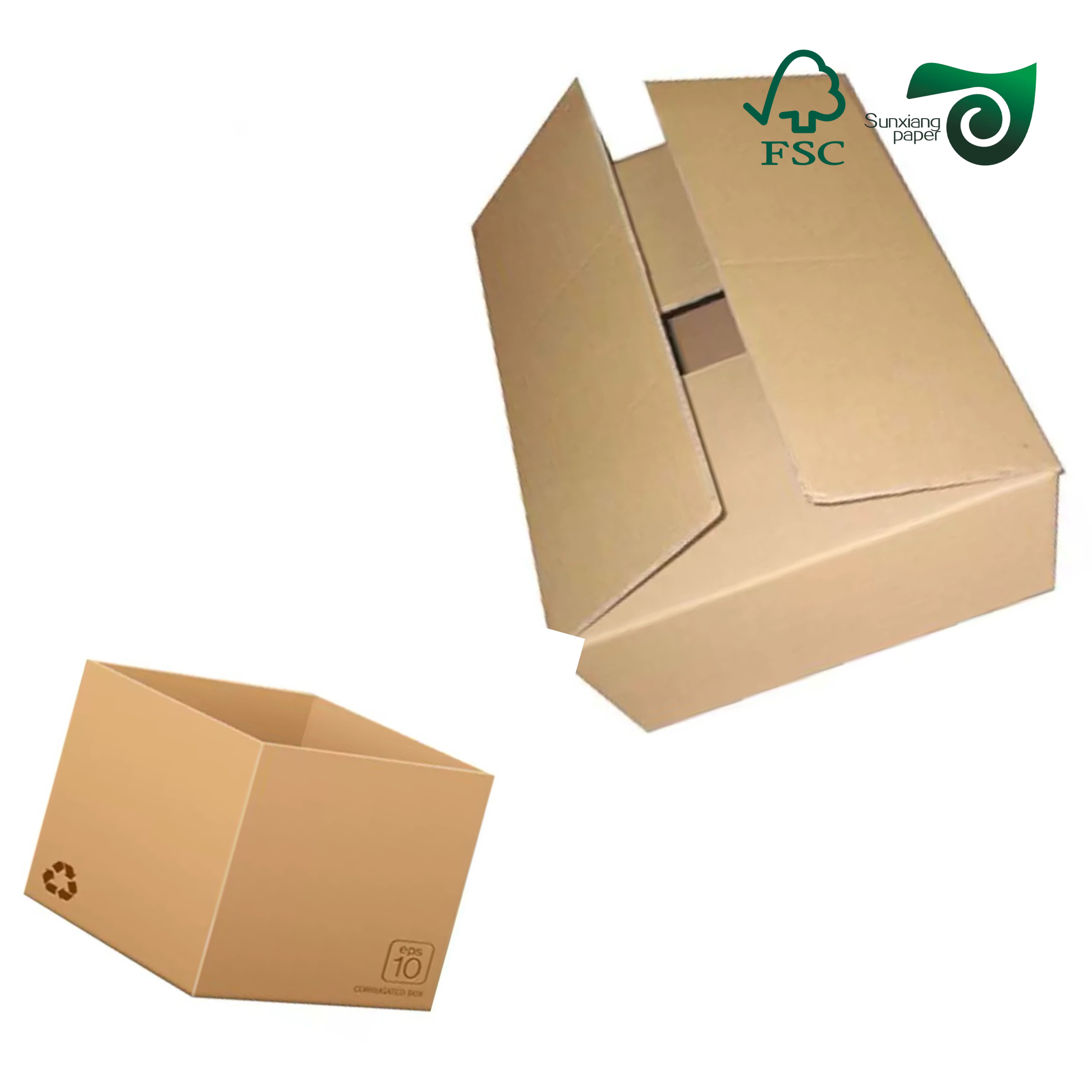Kraft Brown Corrugated Paper Board FSC With N Flute For Logistics Packaging 70cm 100cm
