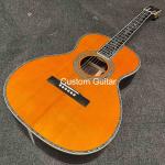 39" Solid Rosewood Back Side Acoustic Guitar Ebony Fretboard Abalone Inlays in