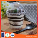 Ice cream plastic cup 200 ml hard PS in transparent colour 100 piece per carton
