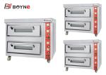 Double Layer Stainless Steel Deck Oven 220v Gas Pizza Baking Equipment
