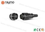 M16 678 Series IP40 Threaded Electrical Connector , Male Cable Connector Black