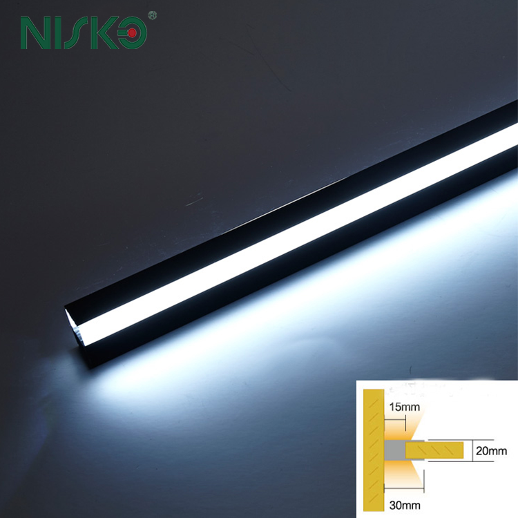 Recessed Surface Corner Mounted Led Strip Lights 12V Aluminium Profile Cabinet