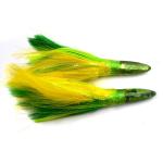 Resin head soft octopus skirt With feather bait tuna sea trolling fishing lure 6