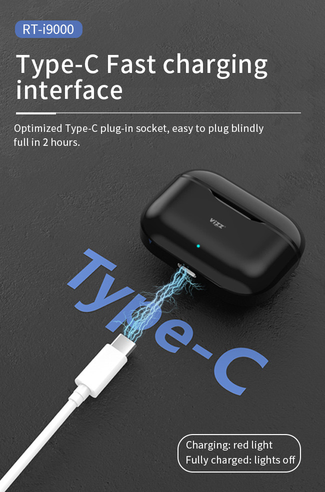 Bluetooth Stereo Bass Micr Charging Case i9000x TWS Earbuds