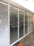 Aluminum Soundproof Tempered Glass Partition Walls With Blind