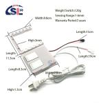 110V 240VAC Double keys Bathroom Led lighting Single/Three color On/Off Dimmer