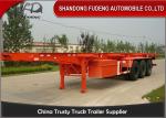 Dual / Tri Axle Container Semi Trailer With Twist Lock Skeleton Shape