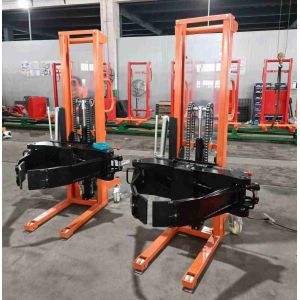 661lb 5.24ft Manual Roll Stacker Manual Forklift Truck With Clamp For Paper