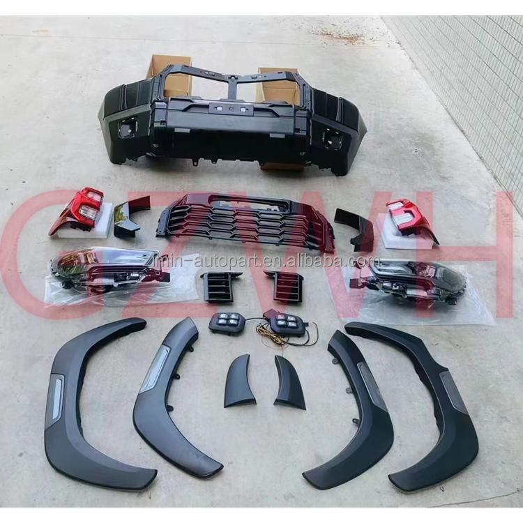 Toyota Hilux 2021 Plastic Front Rear Bumper Grille Full Sets Body Kit Black/Custom Color