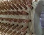 Industrial Custom Size Copper Wire / Brass Steel Wire Bristles Cylinder Brush