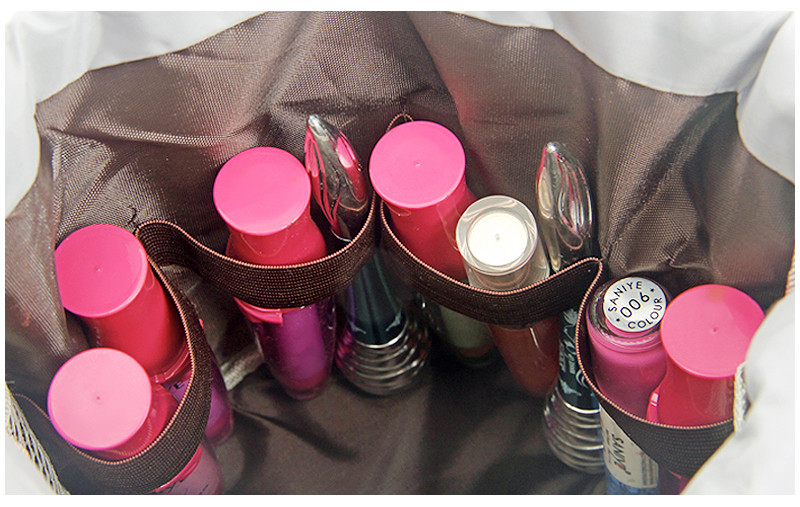 Women'S Drawstring Dia17cm Polyester Cosmetic Bag