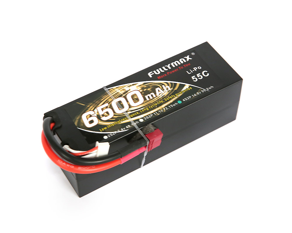 4S Lipo Battery 14.8v 55C 6500mAh Hobby Deans T Plug Rc Model Battery