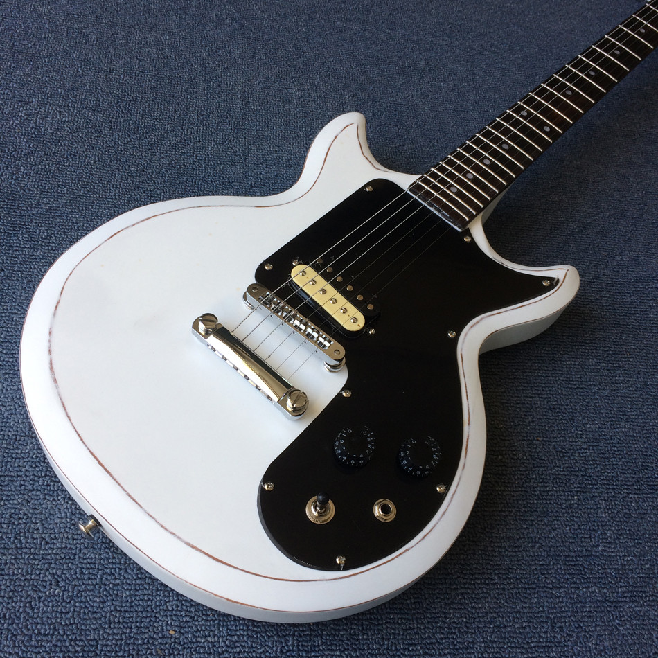 Custom Chrome Hardware with Tone-Pro Bridge Semi-Gloss Finish Alpine White Electric Guitar