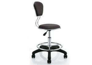 China Seat Hight Adjustable Bar Chair Backrest For Hair Salon , Brown Color factory