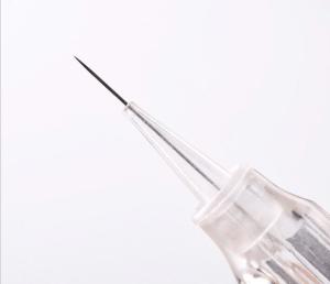 China Transparent Disposable Permanent Makeup Needles With Caps For Eyebrow factory
