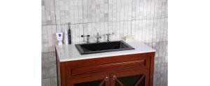 China Marble Custom Bathroom Vanity Tops Natural Stone Effect Easy Faucet Installation factory