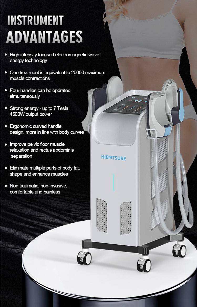 Non Invasive Body Shaping Slimming Machine 50Hz 60Hz EMS Fat Burning Machine