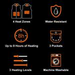 Unisex Winter 4 9 11 Zone Heating Gilet Waistcoat Thermal 3 Ajustable Temperatur