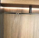Italy Style Kitchen 600mm Width Walnut Aluminium Display Shelf