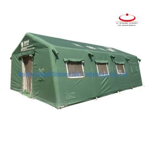 China High Quality Outdoor Camping Green Inflatable National Grid Power Fire Disaster Relief Tent factory