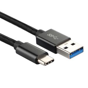 Soft And Flexible Charger USB 3.0 To USB C Cable PVC Jacket Braid Shielding