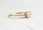1.0ct Moissanite Diamond Rings , Round Cut Engagement Rings 6.5MM ODM