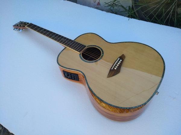 AAA quality new custom guitars OM body african sanders wood solid acoustic