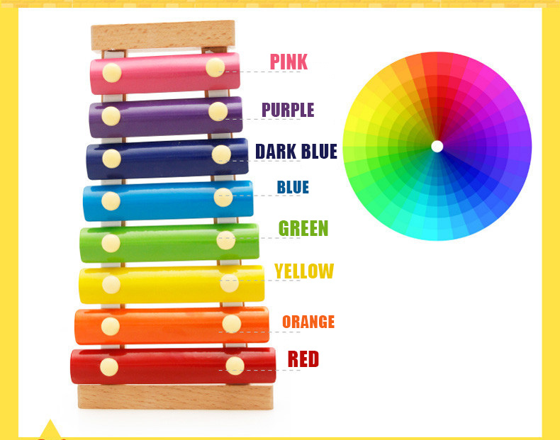 Baby Unisex Kids Wooden Xylophone Toy Music Instrument Non Toxic