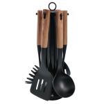 2024 Best Seller Wooden Handle Silicone Cooking Utensil Set with Nylon66