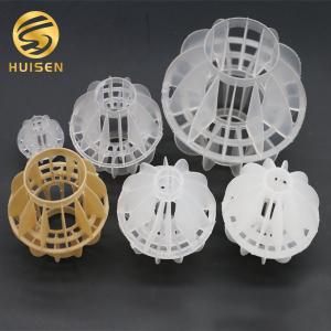 China PP Polyhedral Hollow Ball Plastic Tower Packing For Cooling Tower White Color factory