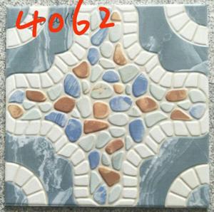 China Building 400x400 Floor Tiles , Decorative Blue Rustic 400mm Floor Tiles factory