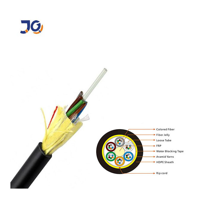 6 Core Adss 12 Core Optic Fiber Cable Span 400m